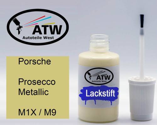 Porsche, Prosecco Metallic, M1X / M9: 20ml Lackstift, von ATW Autoteile West.